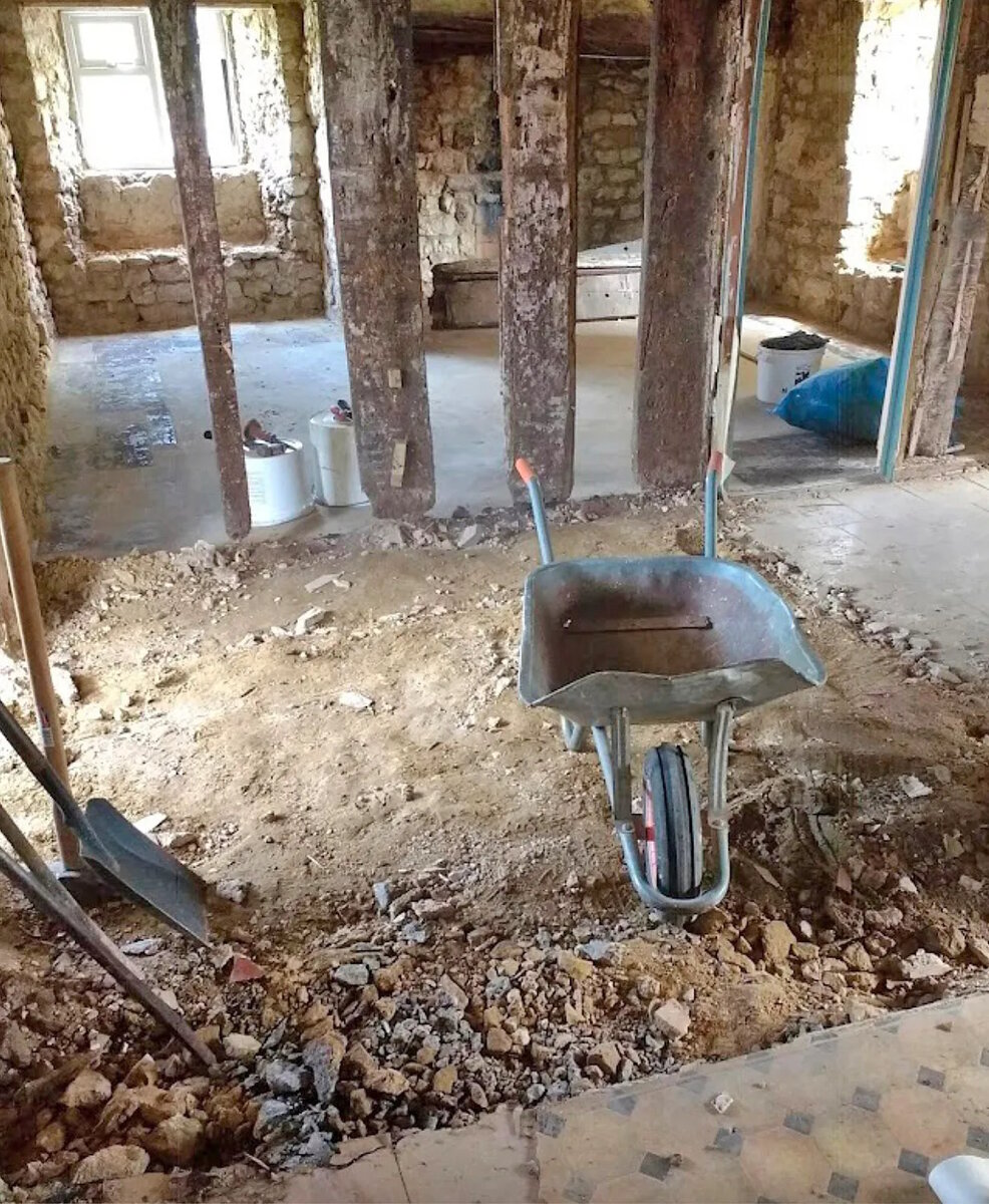 Кухня фермерского дома 17 века в которой Роберт Фукс обнаружил более тысячи монет времён гражданской войны