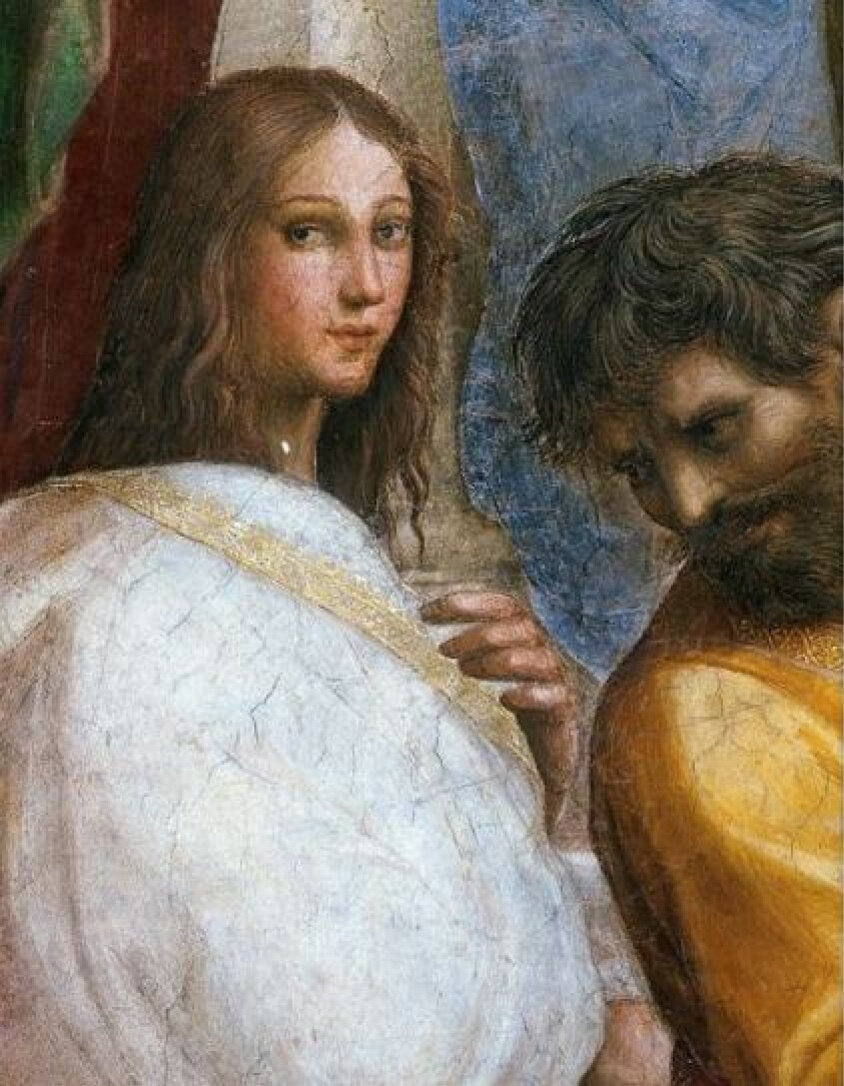 Рафаэль, фрагмент "Афинской школа", Гипатия Александрийская.
