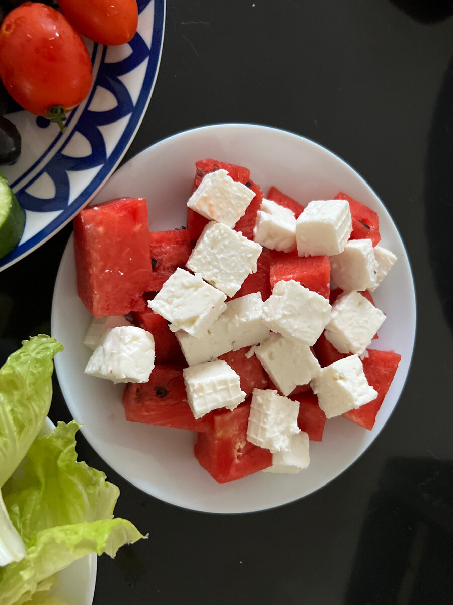 Просто обожаю арбуз с брынзой булгарит. 