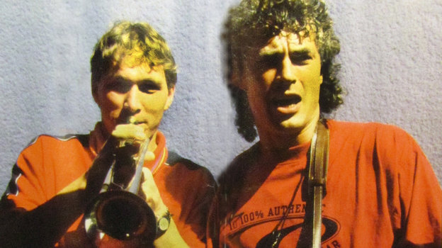 1997 год. Легионеры «Кельна» россиянин Александр Рычков (слева) и австриец Тони Польстер. Фото Ефим Шаинский