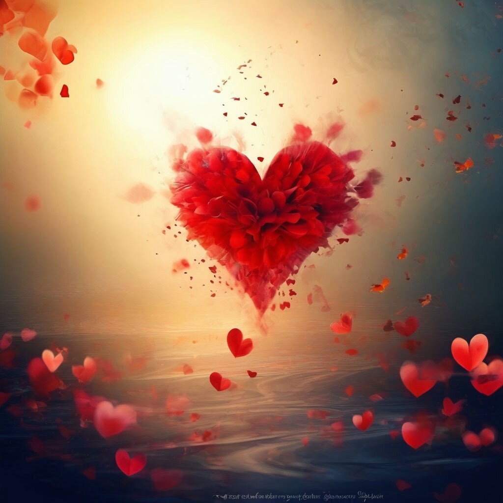 Любовь, красивая любовь, красное сердце, красивое сердце