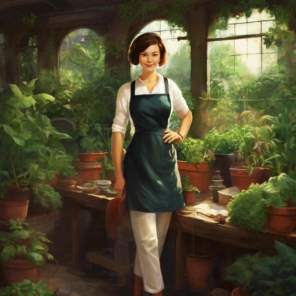 создано автором по запросу огородная хозяйка (Шедеврум)