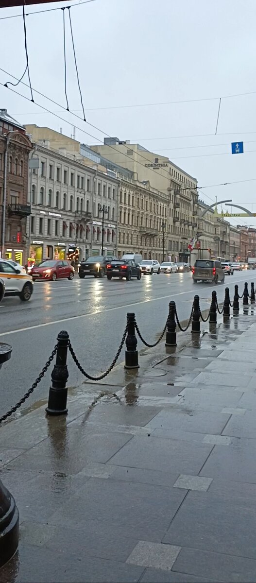Невский проспект, движение всегда интенсивное.
