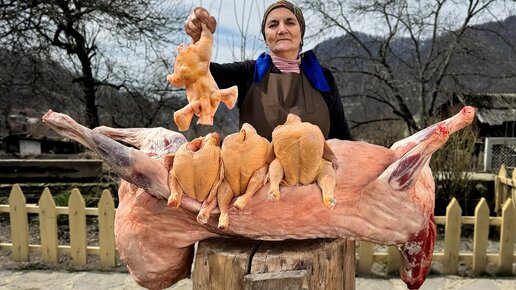 Рецепт Приготовления Целого Ягненка, Фаршированного Цыплятами | Деревенский Деликатес