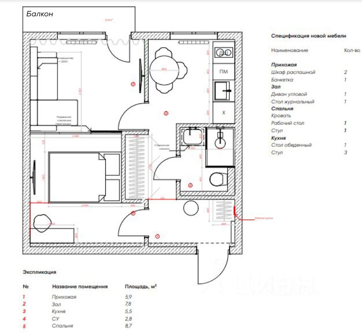 Планировка конкурентов
