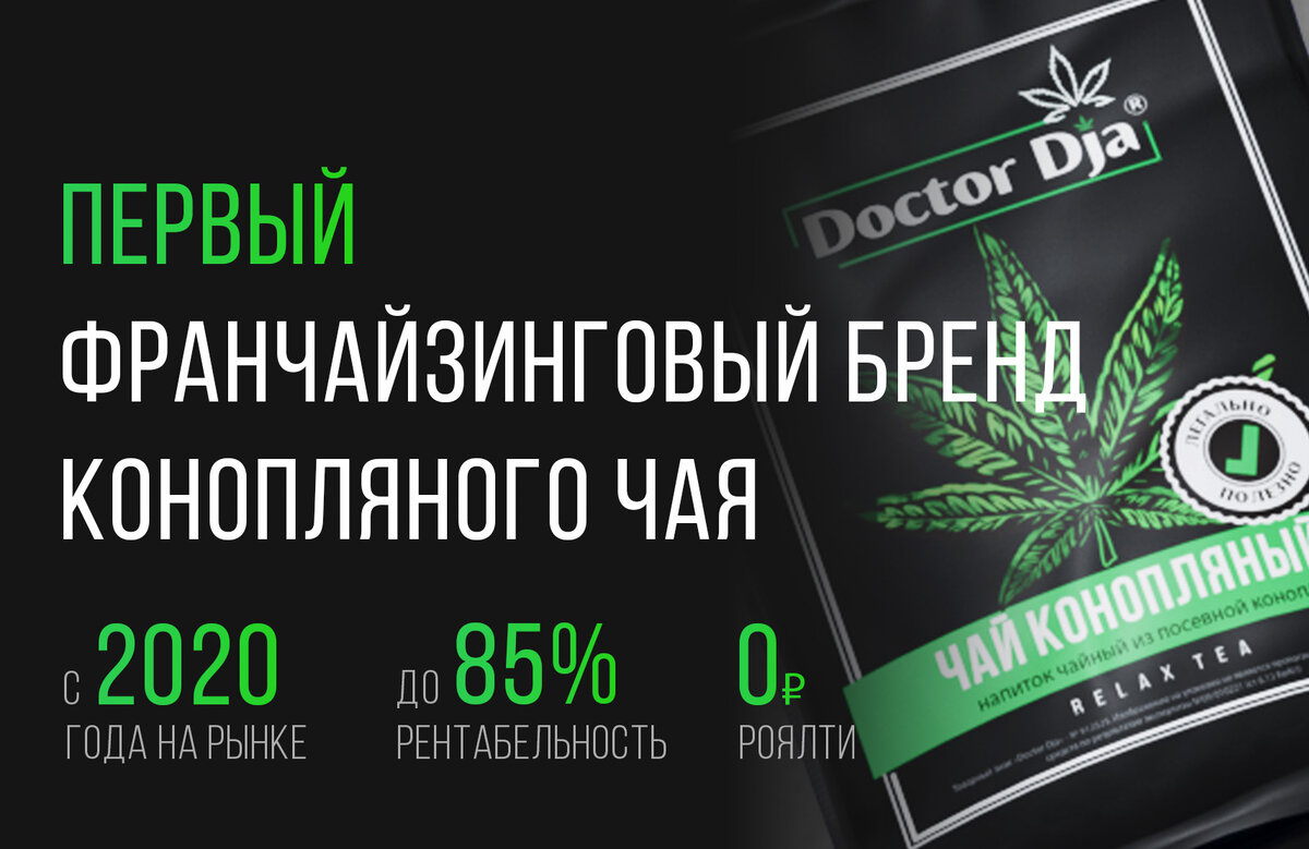 Франшиза Конопляного Чая Doctor Dja | БИТ - Бизнес, инвестиции и трейдинг.  | Дзен