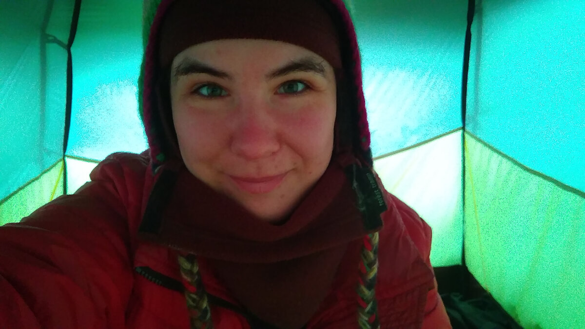 Сетка в верхней части внутренней палатки