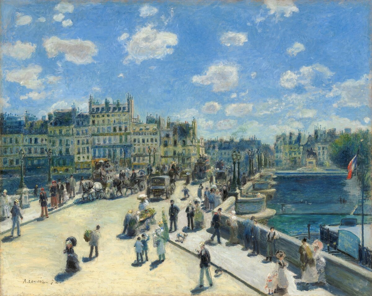 Pierre-Auguste Renoir's Pont Neuf, Paris (1872) painting in high resolution