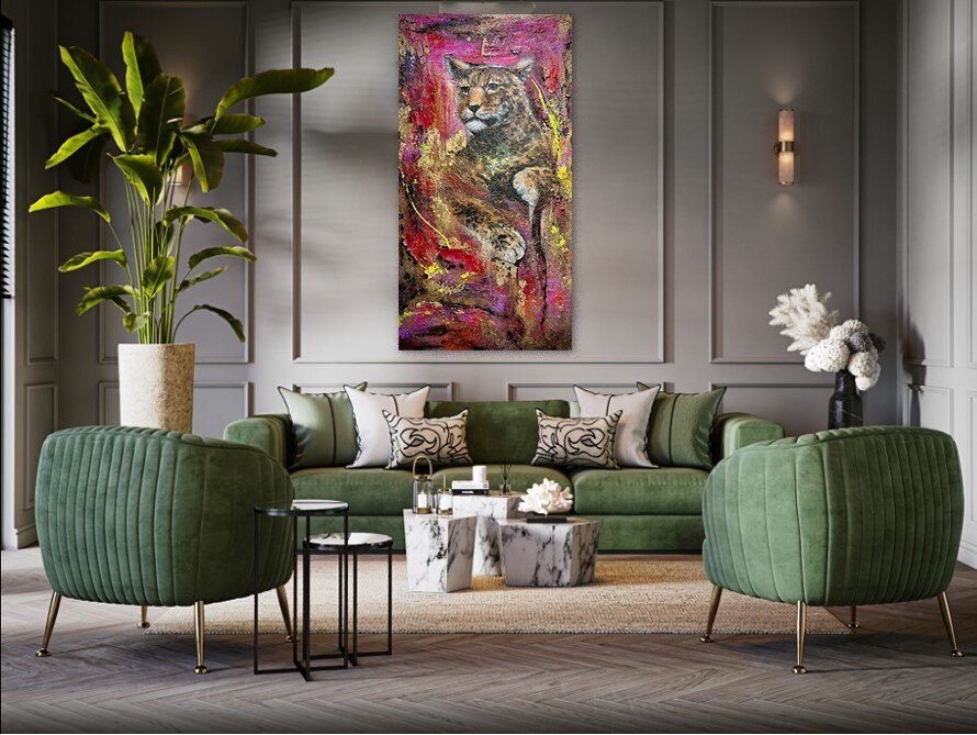 MAKE AIR Interior - "Царь леопард АРТ" Холст 180/95 см