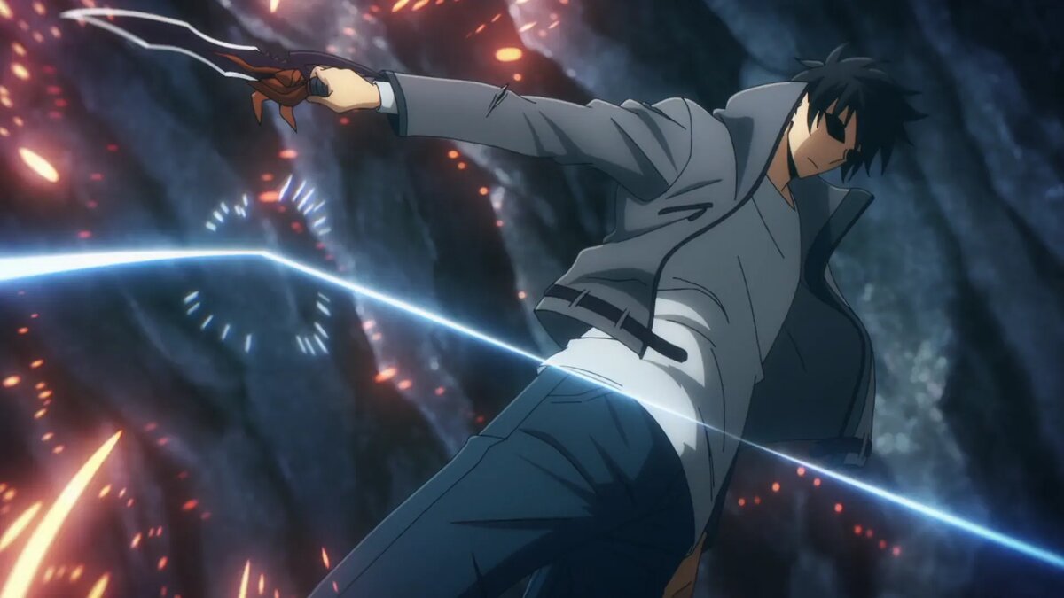 Кадр из аниме «Поднятие уровня в одиночку»   📷