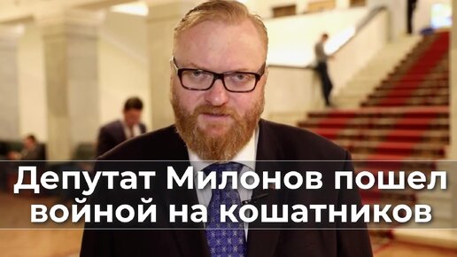 Депутат Милонов пошел войной на кошатников