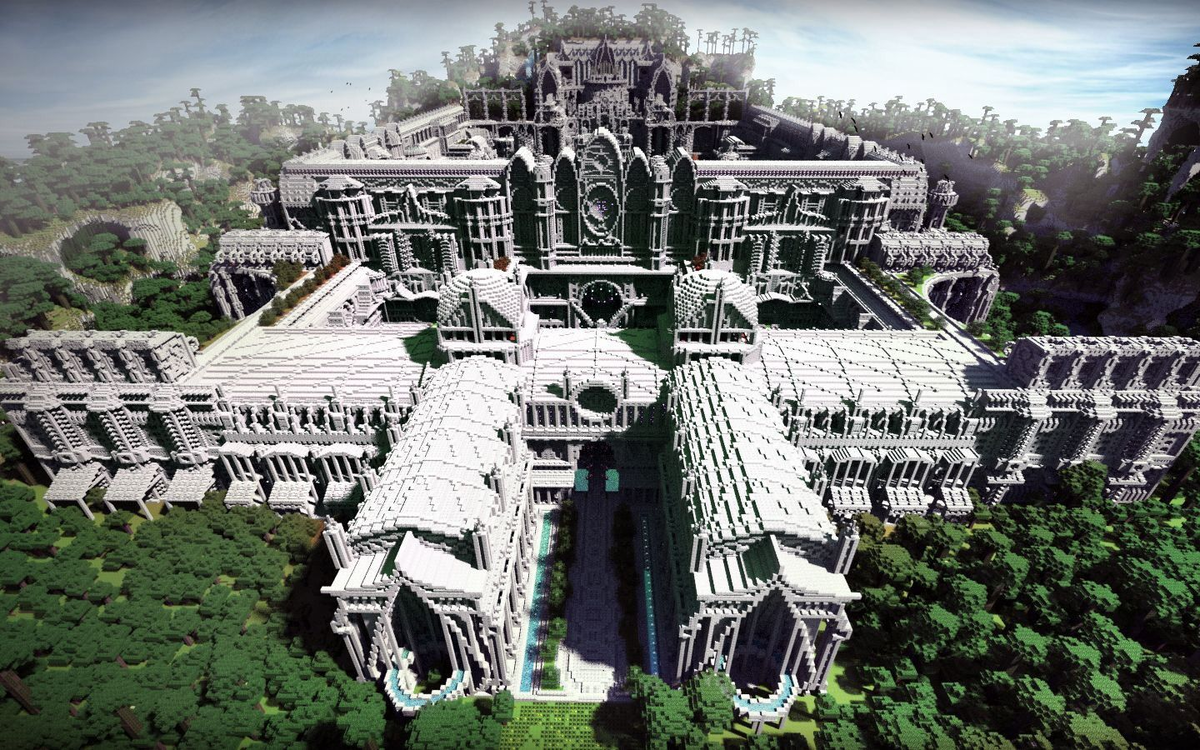 Средневековый дворец, который построили умельцы из Minecraft 