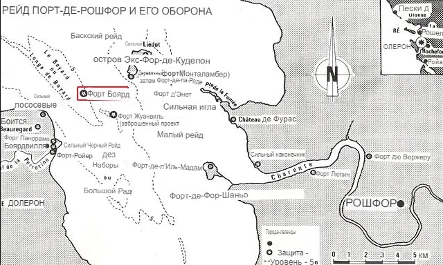 План Рейд-де-Рошфор Ле-Кеш д'Олерон