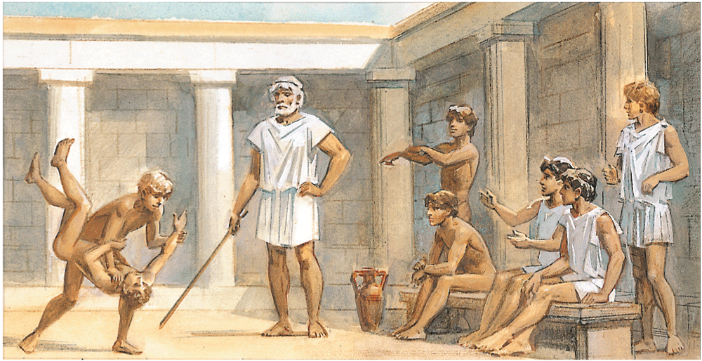 Спартанская школа. Изображение из открытых источников.
