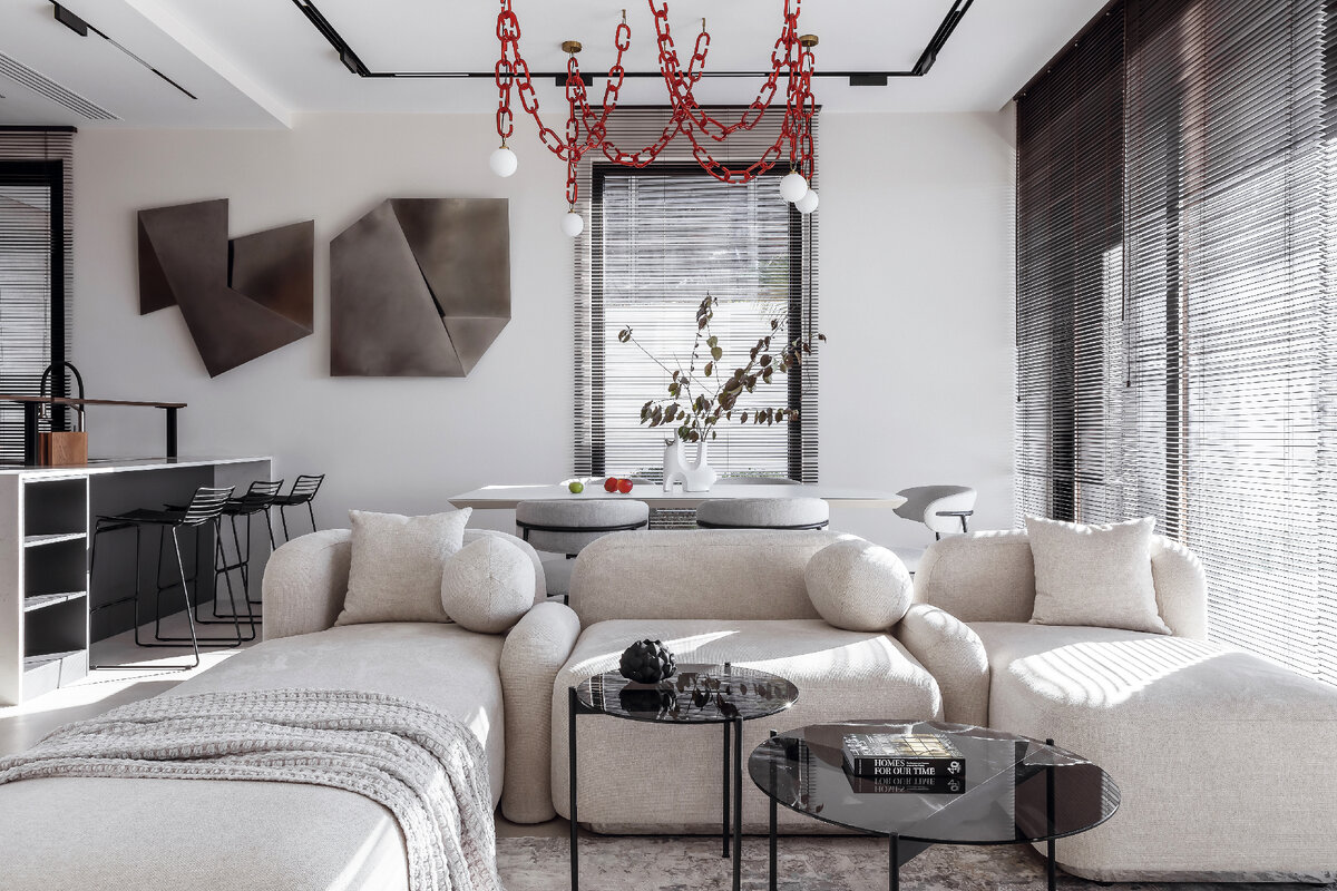 Стул полубарный, ваза «Абстракция», столы SYDNEY, подсвечник «Шишка», Gilini Home
Кухня, остров, картины из стали, GREKOVKOT
Модульный диван, MEBELPORISUNKAM