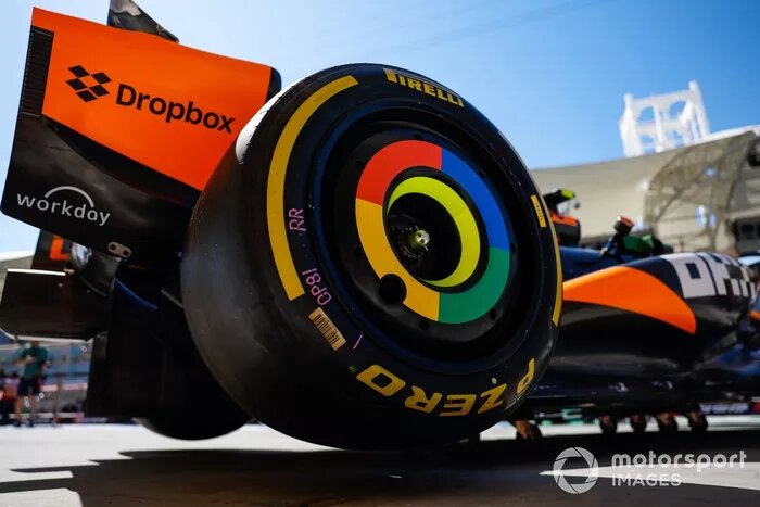 Детали шин и колес Pirelli для McLaren MCL 38