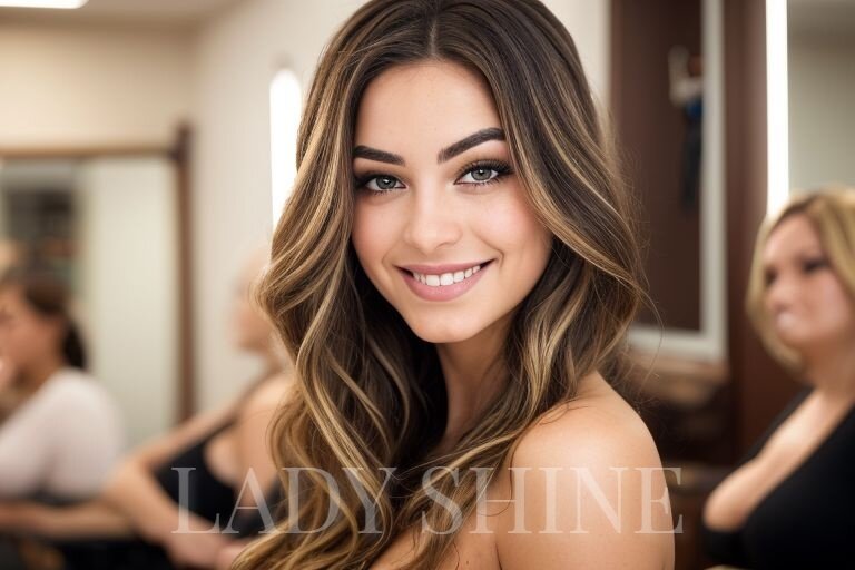 Балаяж на длинных волосах в салоне красоты "Леди Shine"