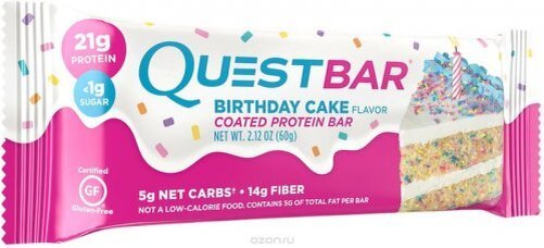 QuestBar (Квестбар) считается лучшим протеиновым батончиком в мире по соотношению цена-качество.  Но и самым дорогим! Производство США. Источник фото: открытые источники интернета.