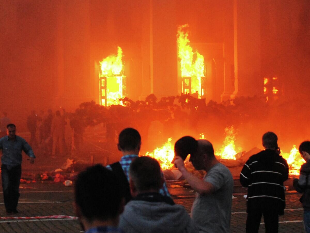    Пожар в Доме профсоюзов в Одессе© РИА Новости / Александр Полищук