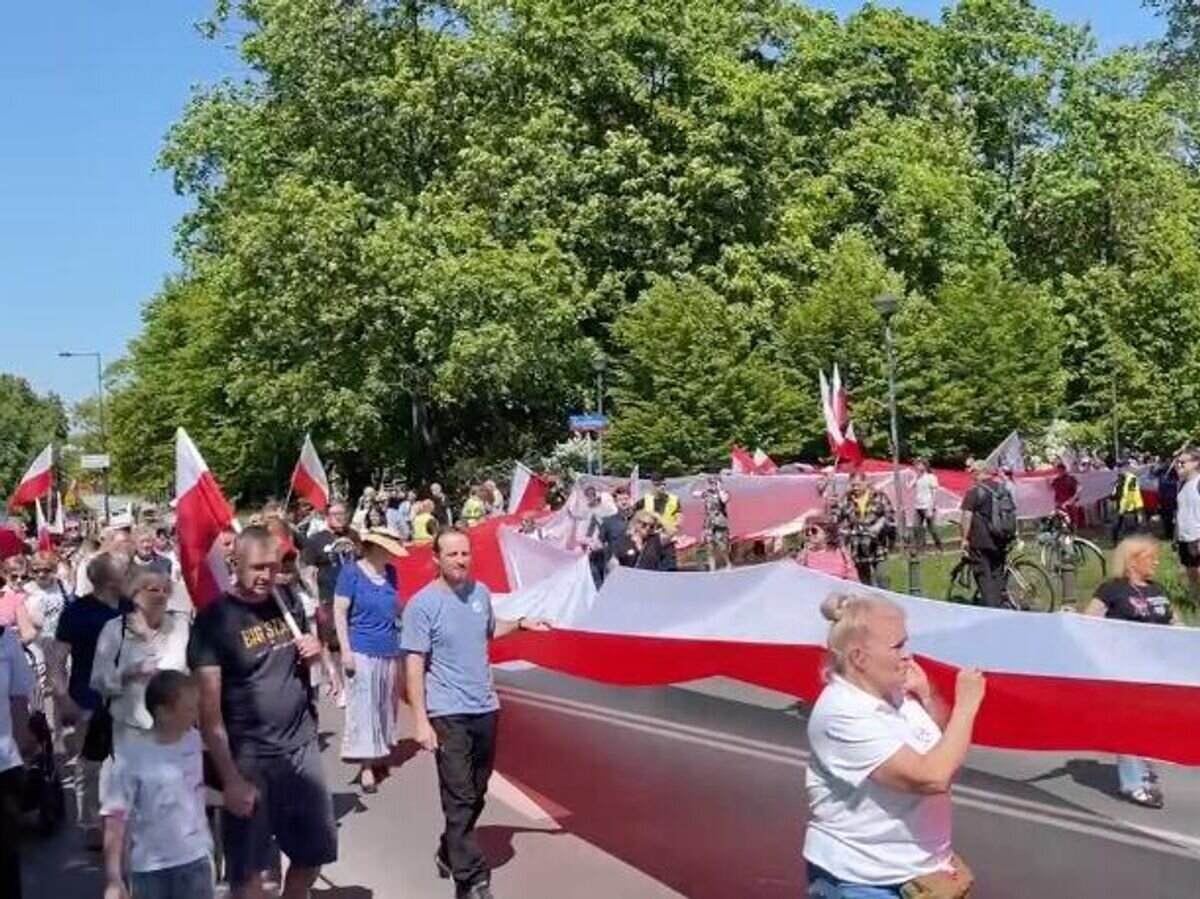    Марш против вовлечения Польши в боевые действия на Украине© РИА Новости