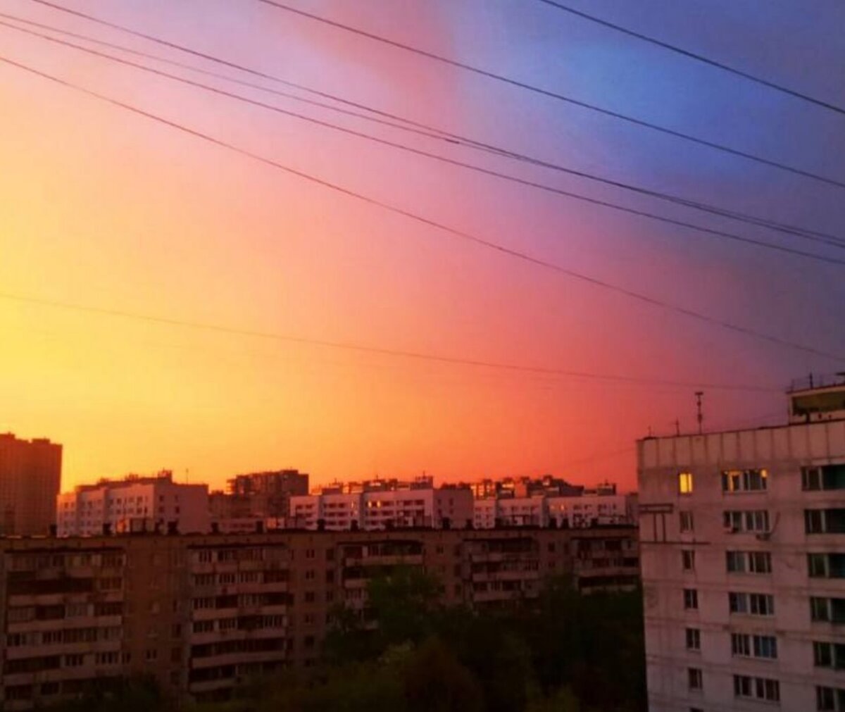 ЦАО на закате, Москва - Фото с высоты птичьего полета, съемка с квадрокоптера - 