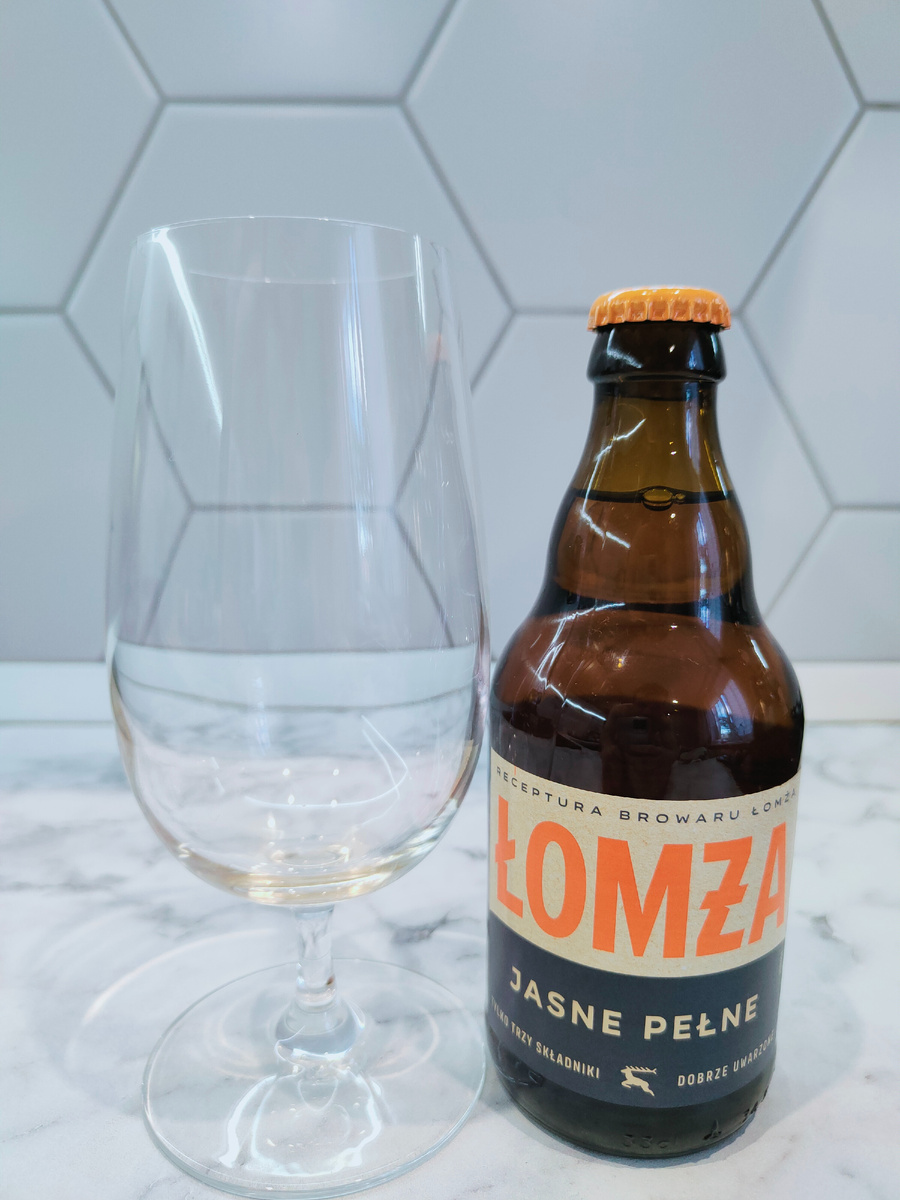 Пиво "Łomża Jasne Pełne" (Ломжа Ясне Пилне) из Польши