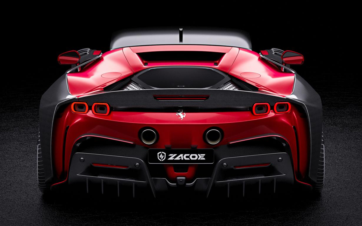 Карбоновый широкий обвес „Молния“ от Zacoe для Ferrari SF90 Stradale |  REDLINE | Дзен