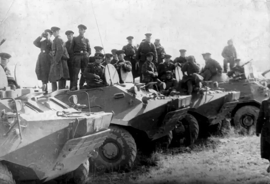 Бронетранспортёры Бахтинской мотомангруппы. Май 1969 года 