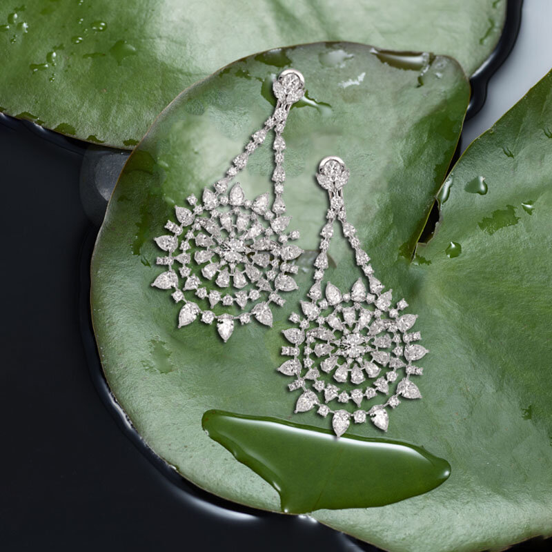 Серьги Chopard Green Carpet из белого золота с бриллиантами