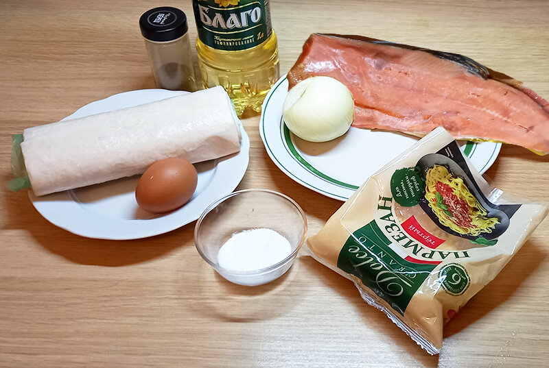 Необходимые продукты для приготовления пирожков