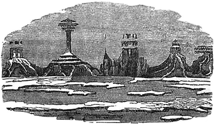 Рисунок, сделанный У. Скоресби у берегов Гренландии в 1820