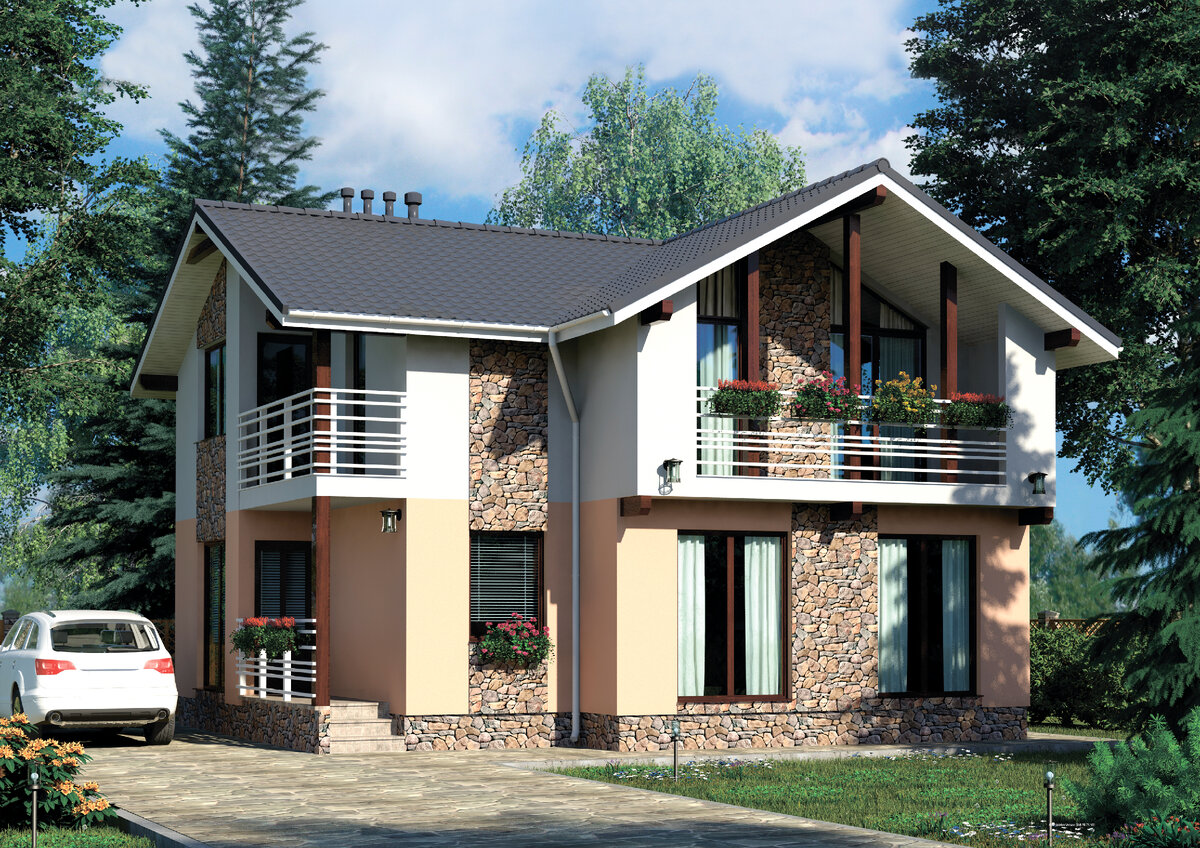 Проект двухэтажного дома «Каринтия 128»