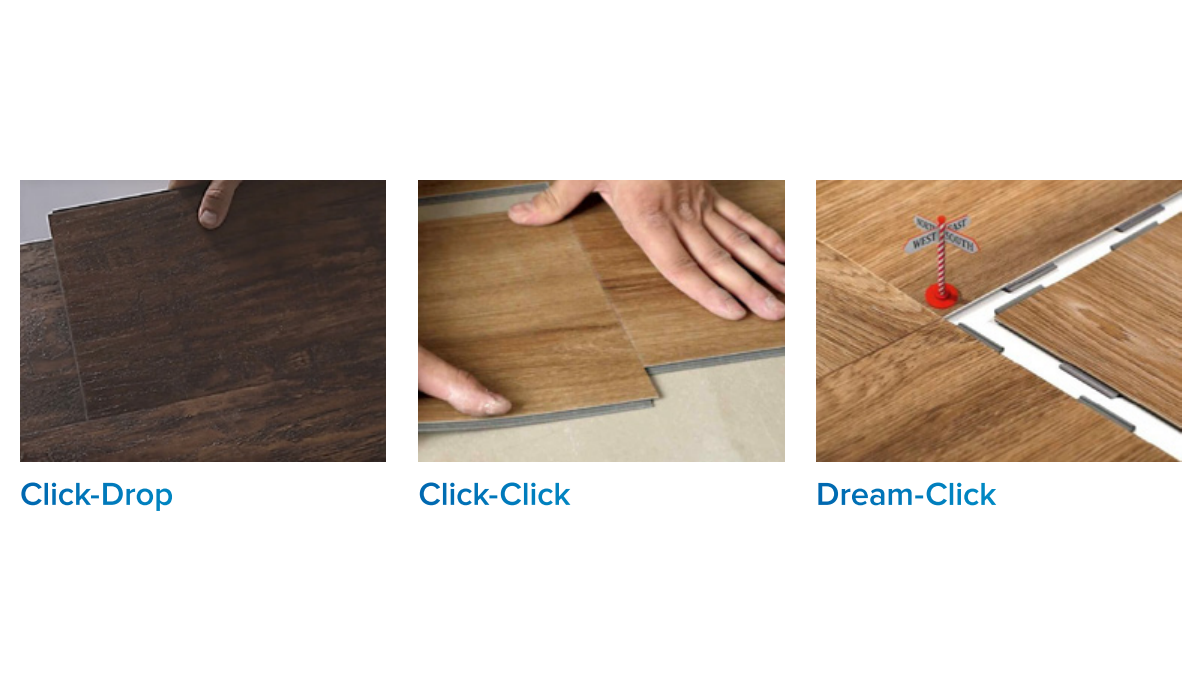 Виды замковых соединений кварц-виниловой плитки 