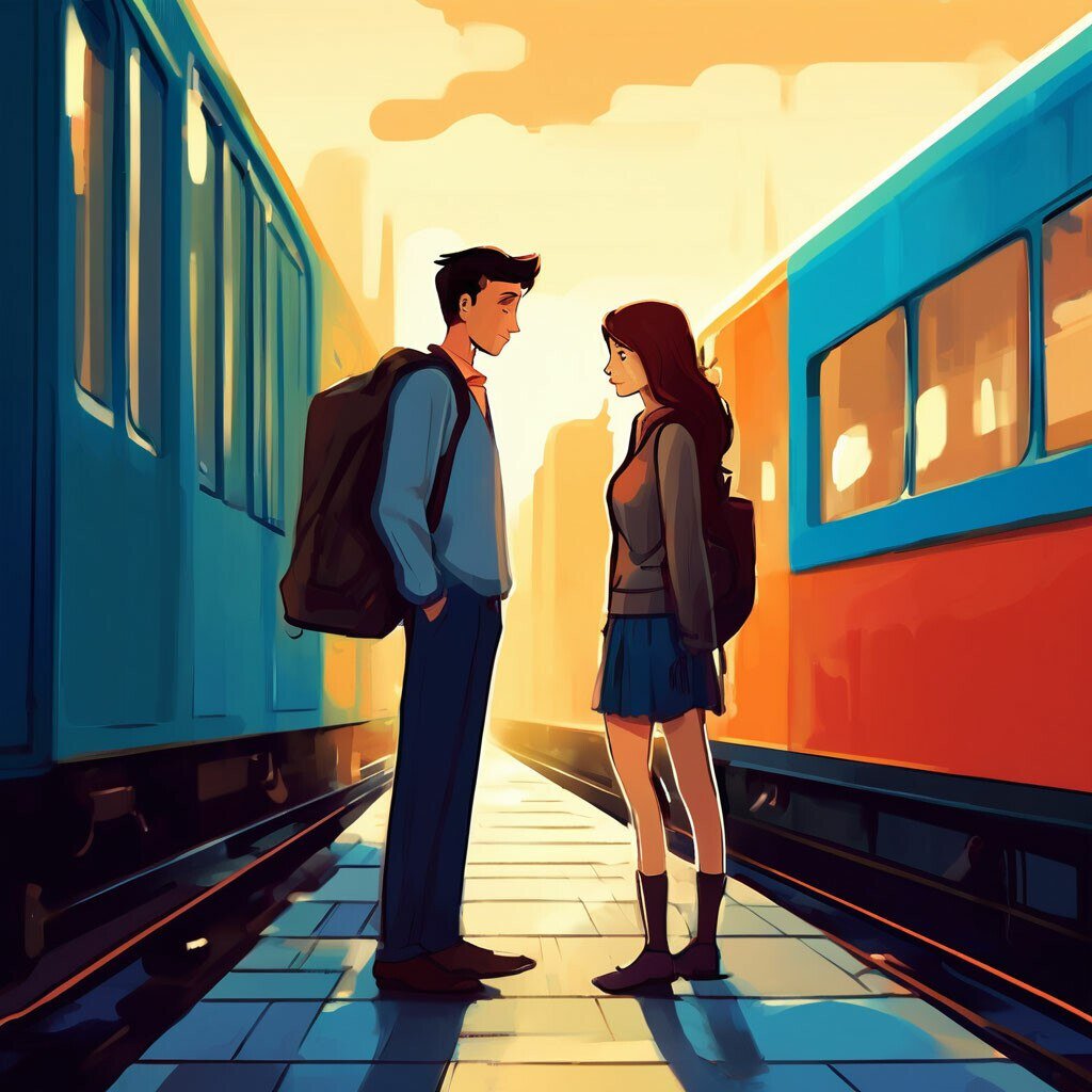 Я прощаюсь с Юлькой (рисунок создан с помощью ИИ)