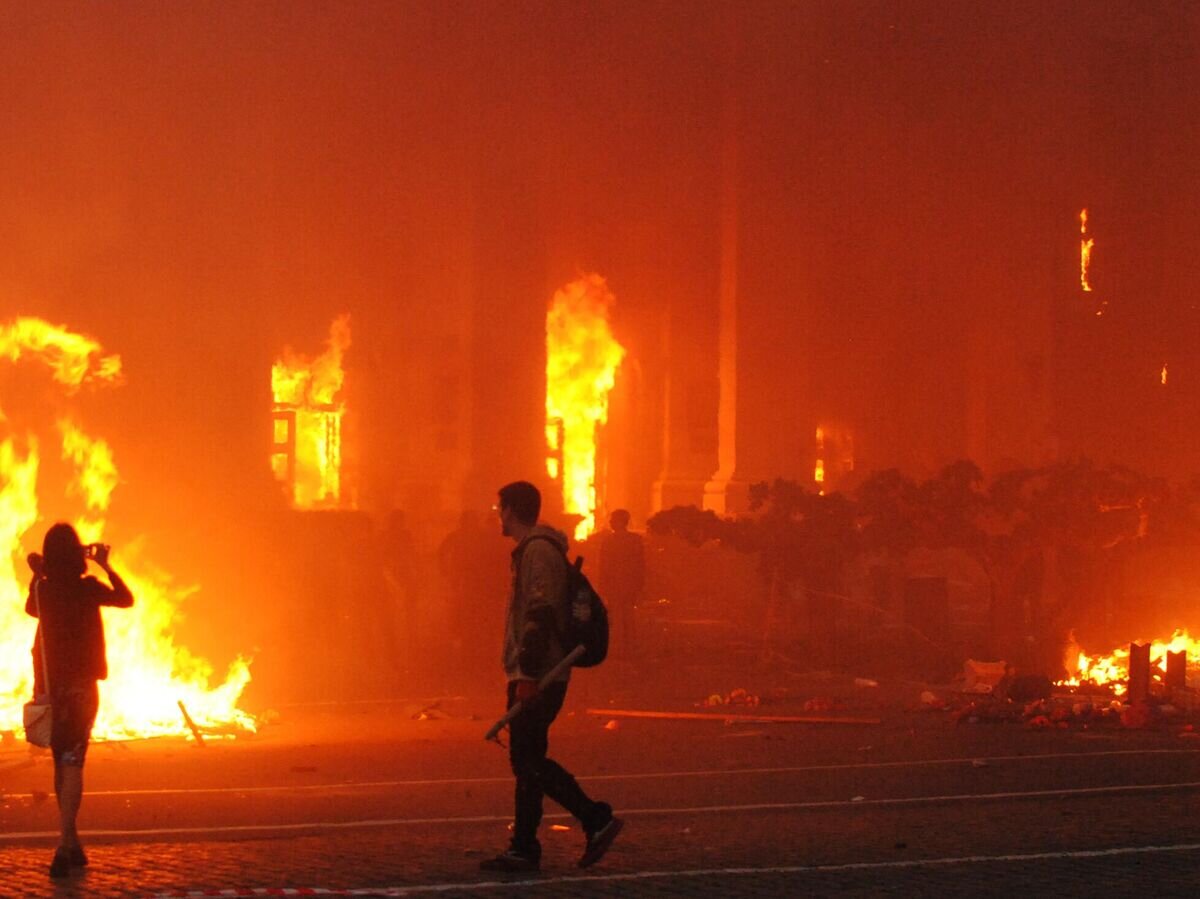    Пожар в Доме профсоюзов в Одессе© РИА Новости / Александр Полищук