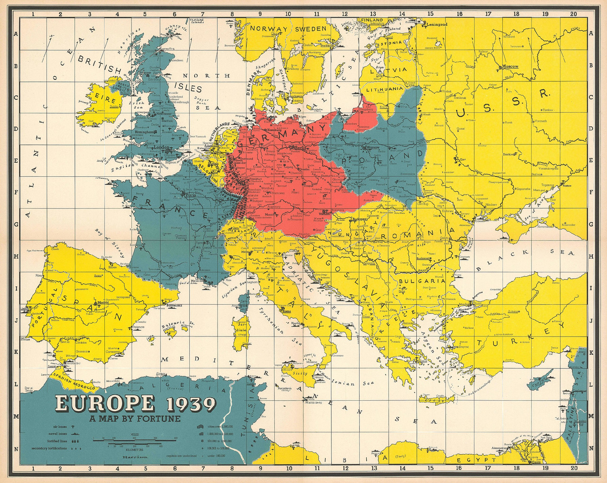 Европа в 1939 году