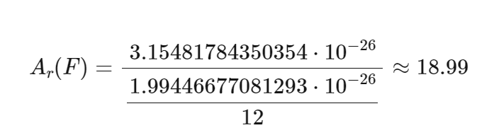 Вычисление относительной атомной массы Фтора