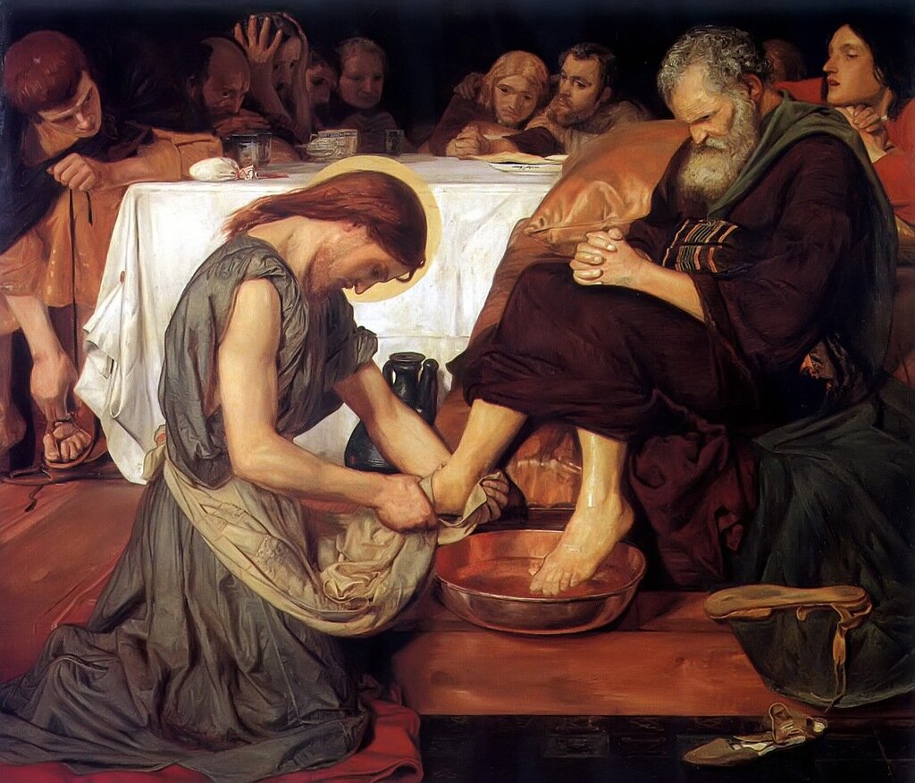Форд Мэдокс Браун - «Христос омывающий ноги Петру»