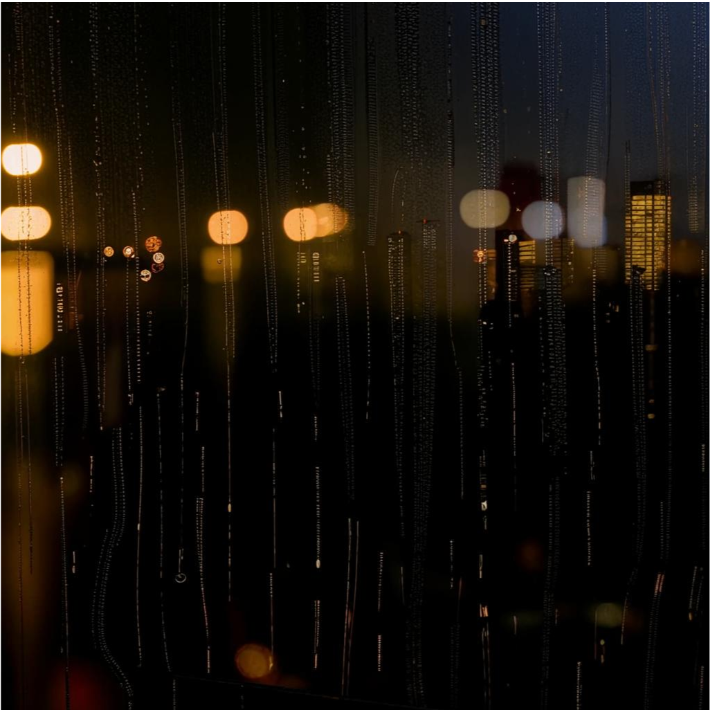 Капли дождя на стекле