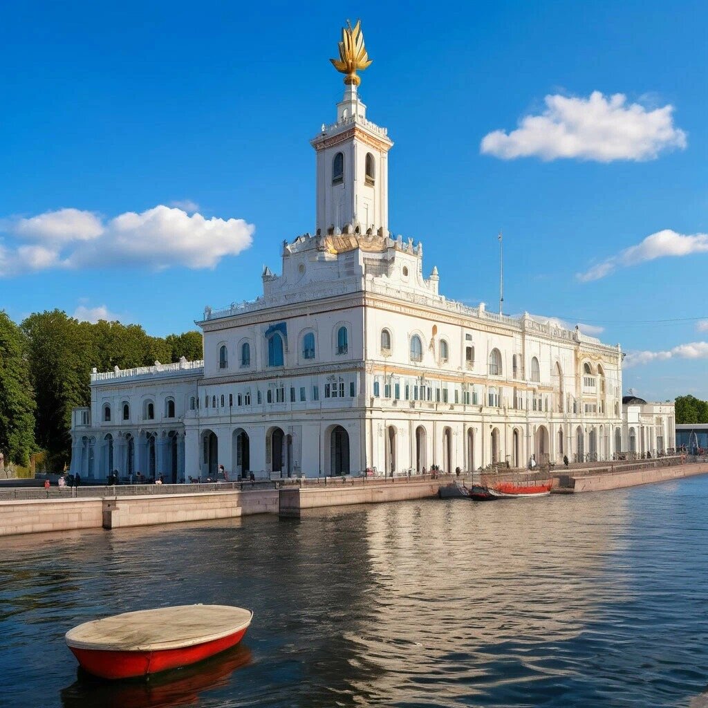 Северный речной вокзал в Москве-символ Советской эпохи. | Глянцевое Солнце  | Дзен