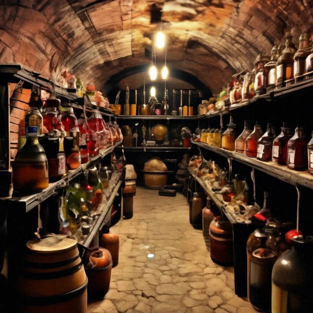 Фото погреб с запасами