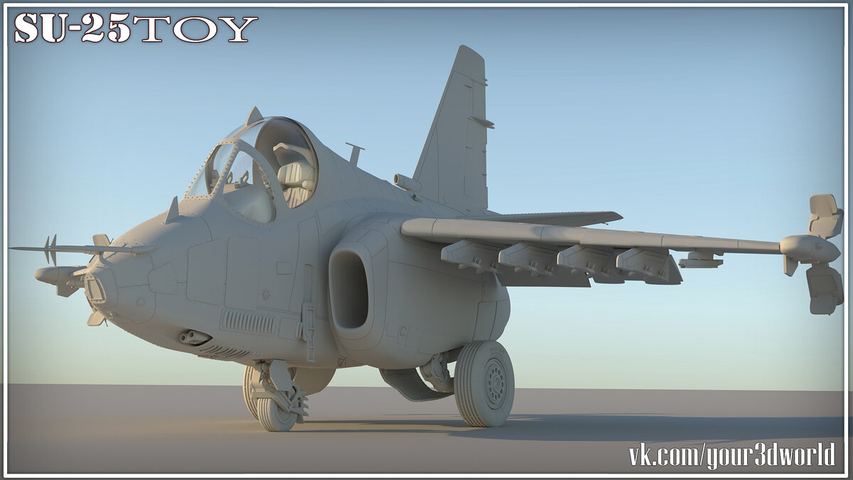 Су-25 получил механизацию крыльев (изображение: your3dworld) 