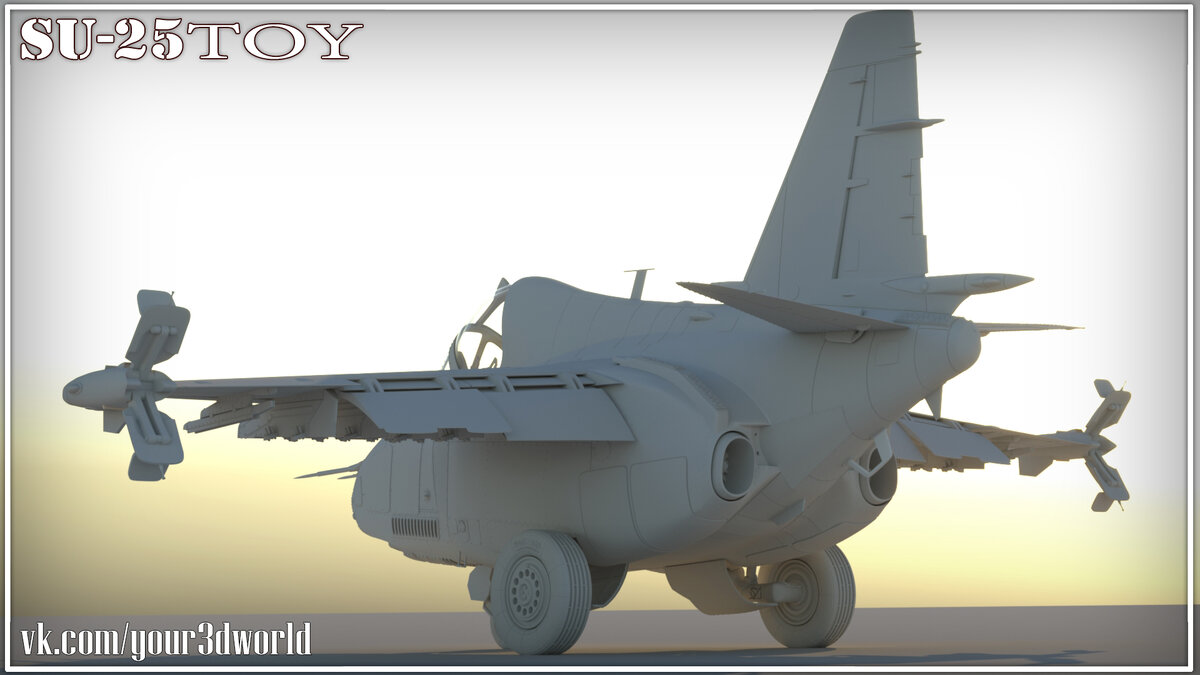 Довольно интересно выглядят закрылки Су-25 ToY (изображение: your3dworld) 