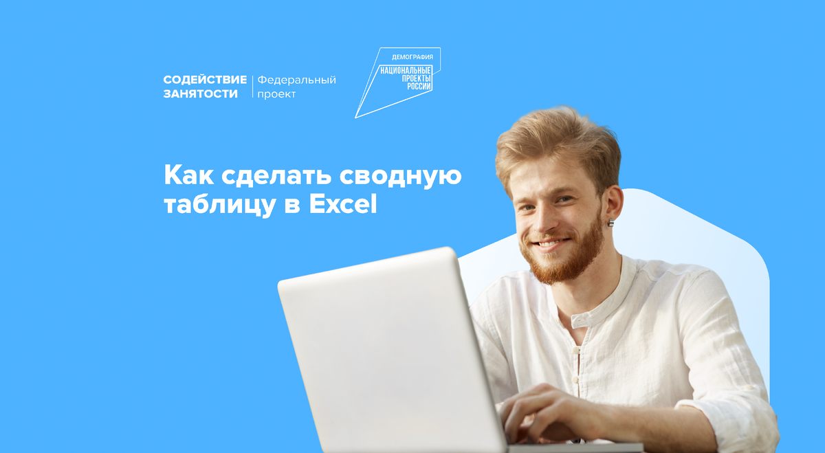 Как сделать сводную таблицу в Excel | Федеральный проект «Содействие  занятости» | Дзен