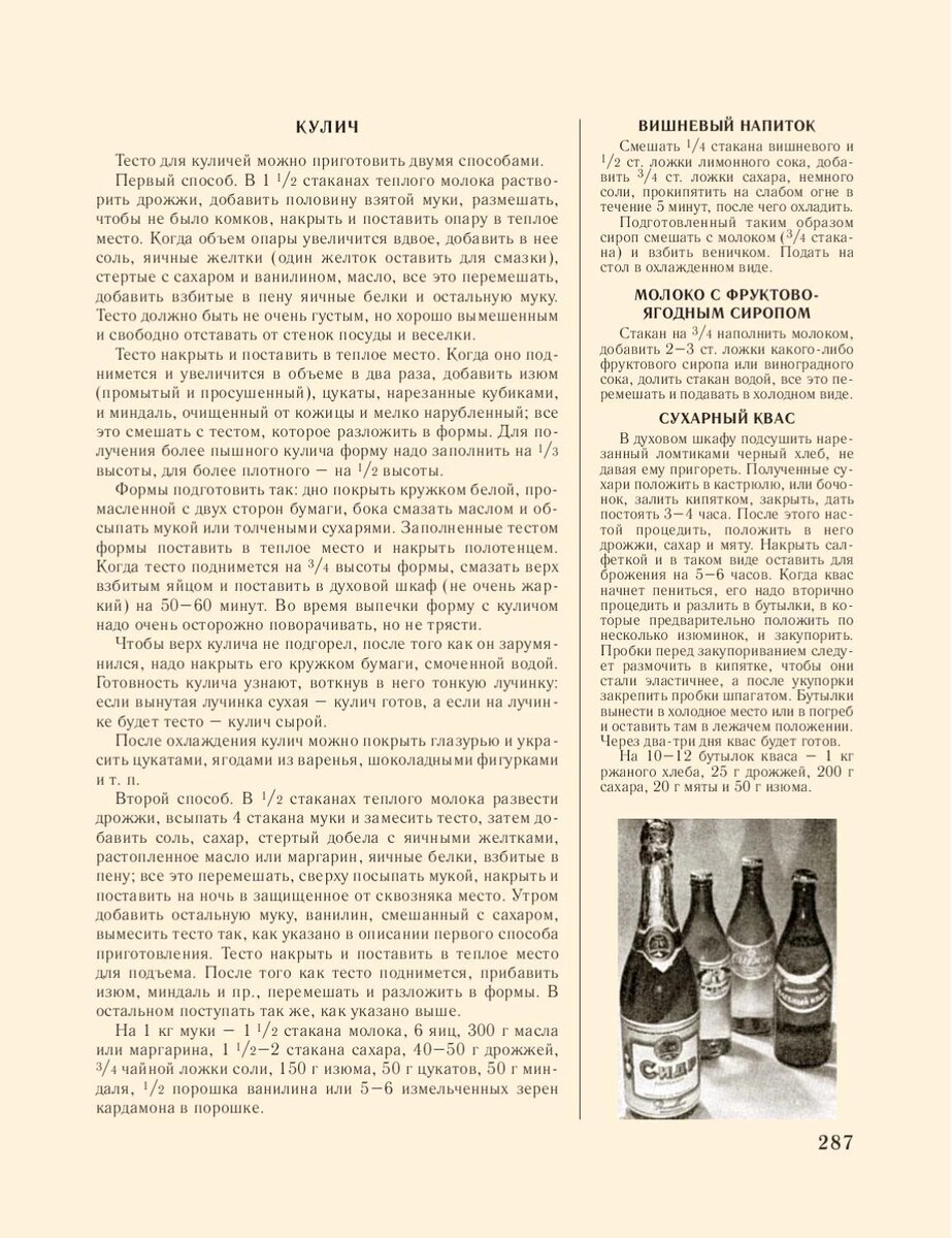 Источник: Книга о вкусной и здоровой пище, 1952 год. Рецепт "Кулич"