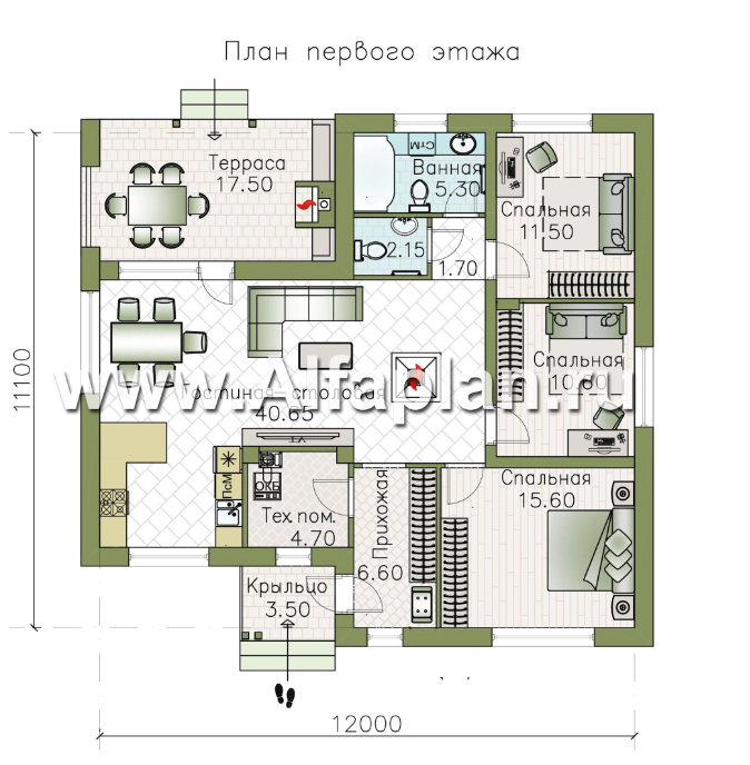 👌Сохраните в свою подборку удобный одноэтажный дом 917A «КАЛИСТО», который идеально подходит как для постоянного проживания, так и для сезонного отдыха.-2