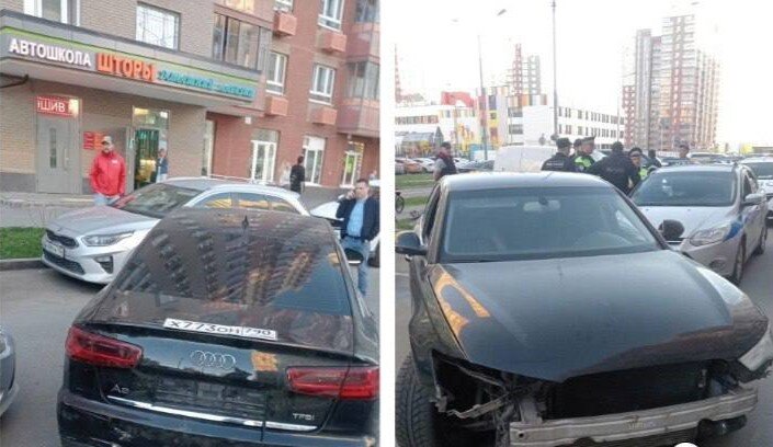 Та самая машина, за рулём которой сидел обидчик матери двоих детей. 
Фото: телеграм-канал "Многонационал"