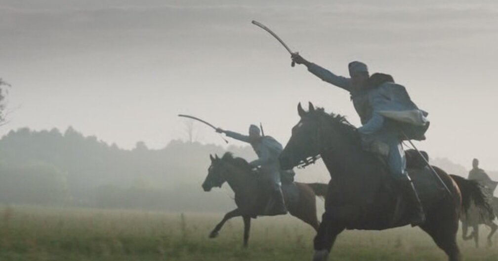 Киношная атака польских улан. Кадр из фильма