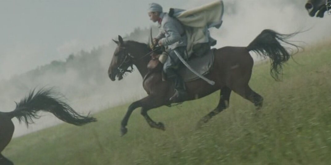 Киношная атака польских улан. Кадр из фильма