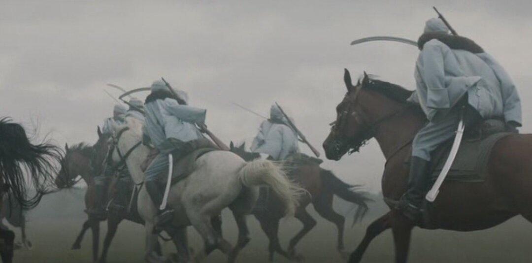 Киношная атака польских улан. Кадр из фильма